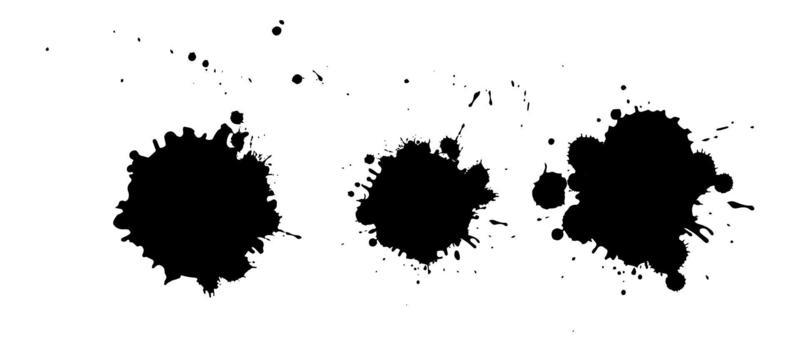 Set of ink blots vector eps 10