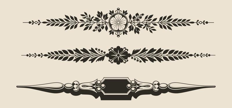 set of decorative dividers vector eps 10