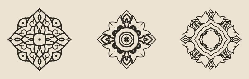 Set of decorative mandala vector