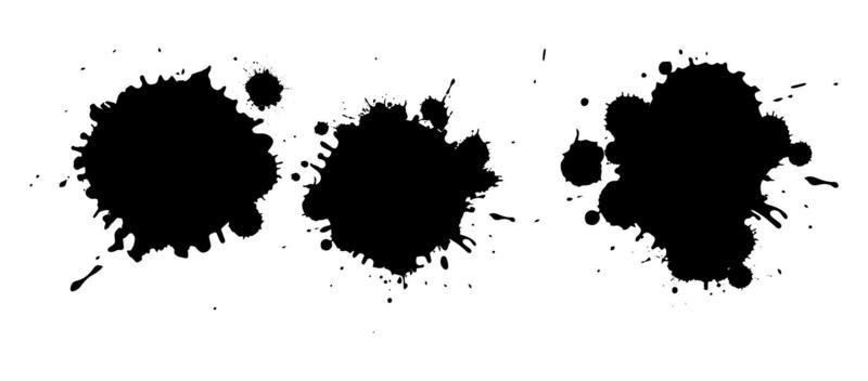Grunge ink blots vector