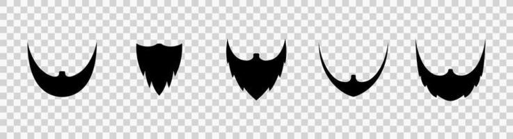 conjunto de vector de barba