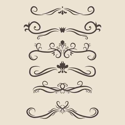 Set of Decorative dividers vector illustration