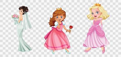 Fairy tale characters cartoon set vector illustration