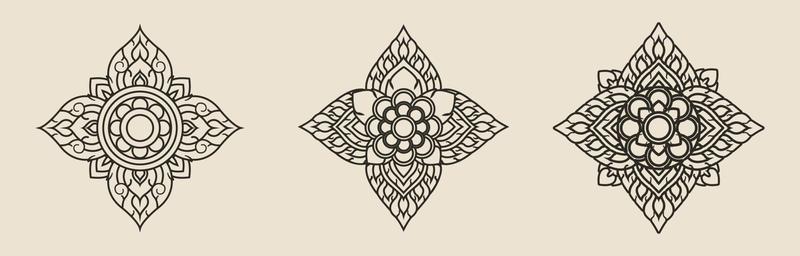 mandala ornaments set vector illustration