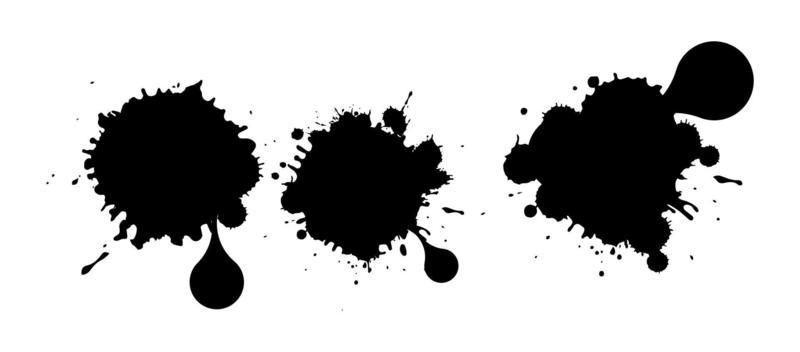 Grunge Ink Splatter Collection Vector illustration