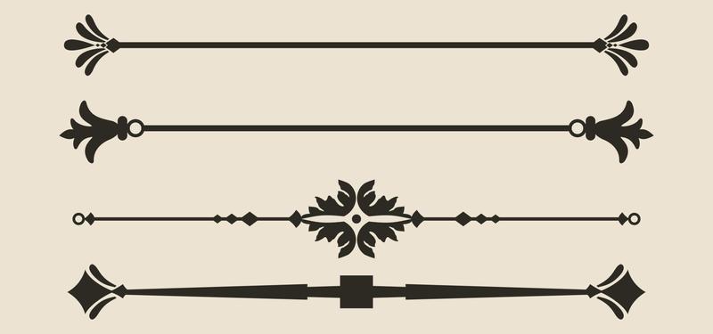 set of decorative dividers vector