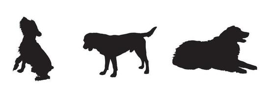 collection of different silhouettes of dogs vector eps 10