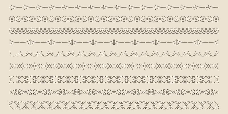 Set of decorative elements, border and page rules frame