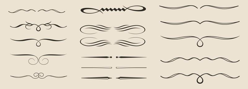 Decorative page dividers vector
