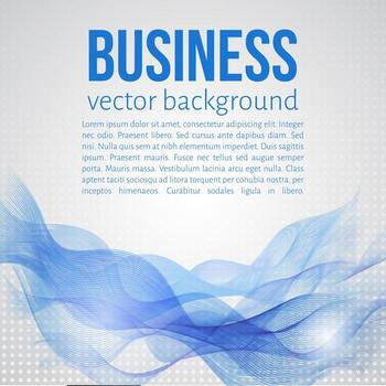 Bright blue moving wavy lines. Business background. Easy to edit design template for your presentations. vector