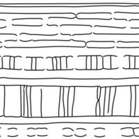 borde abstracto blanco negro vector tribal repetir patrón sin costuras. efecto de tinta la ilustración contiene líneas, efecto dibujado a mano al azar