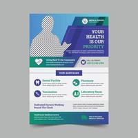 Healthcare Medical Flyer Template vector