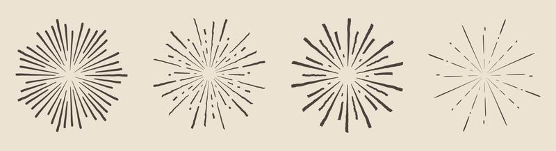 Sunburst set. Sunburst icon collection vector. Retro sunburst design vector eps 10