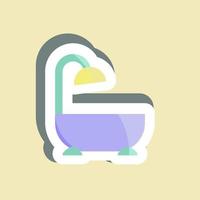 pegatina baño. adecuado para el símbolo de la educación. diseño simple editable. vector de plantilla de diseño. ilustración sencilla