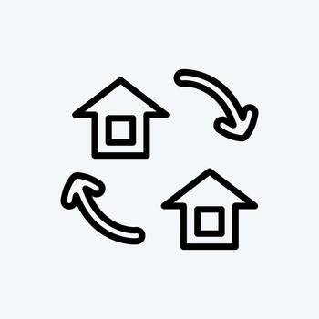 Icon Change. suitable for education symbol. line style. simple design editable. design template vector. simple illustration vector
