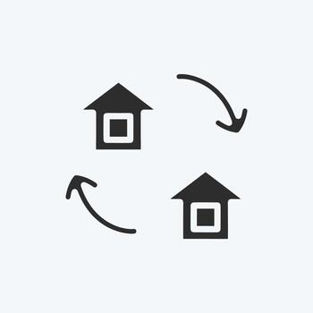 Icon Change. suitable for education symbol. glyph style. simple design editable. design template vector. simple illustration vector