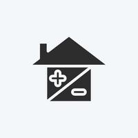Icon Mortgage. suitable for education symbol. glyph style. simple design editable. design template vector. simple illustration vector