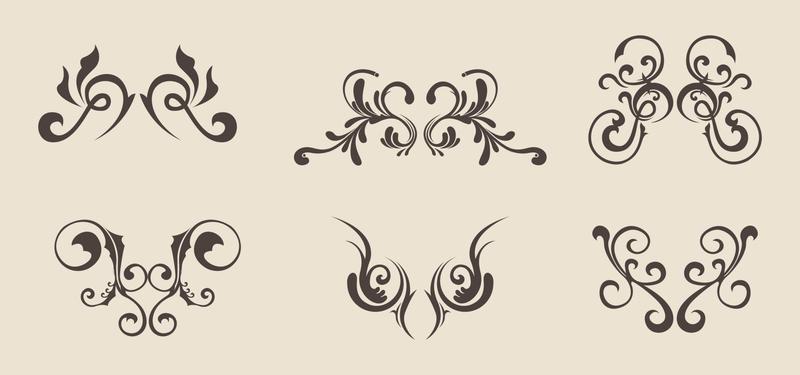 Floral decorative elements