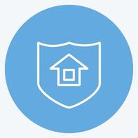 Icon Insurance. suitable for education symbol. blue eyes style. simple design editable. design template vector. simple illustration vector