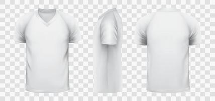 plantilla de camiseta de hombre blanco vector