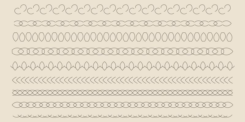 set of calligraphic design elements and page decor vector