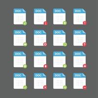 Document Files icon set, Vector Design element