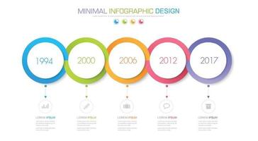 plantilla de infografía empresarial con icono, ilustración de diseño vectorial vector