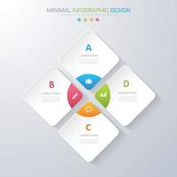 plantilla de infografía empresarial con icono, ilustración de diseño vectorial vector