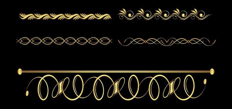 gold dividers vector