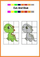 coloring book for kids dino vector