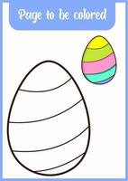 coloring book for kids easter egg vector