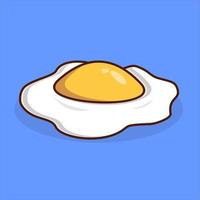 delicious fried eggs vector