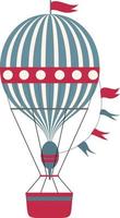 Aerostat illustration colorful hot air balloons. Vector illustration