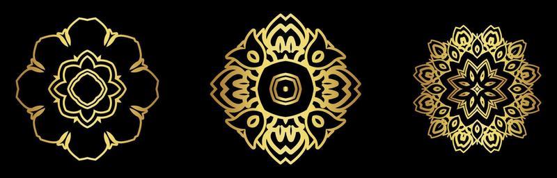 Golden mandalas design