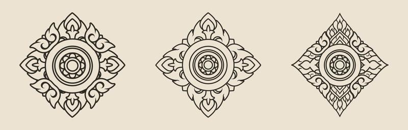 Set of decorative mandala vector illustration