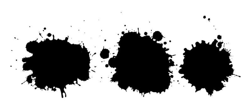 Collection of ink blots vector