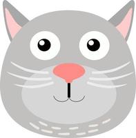 bozal de gato divertido. perfecto para una tarjeta de felicitación, cuaderno, estuche. avatar de gatos de ilustración vectorial vector