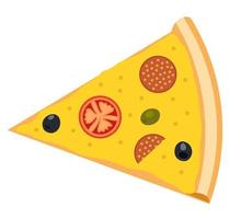 Pizza slice icon vector. Pizzeria concept design vector