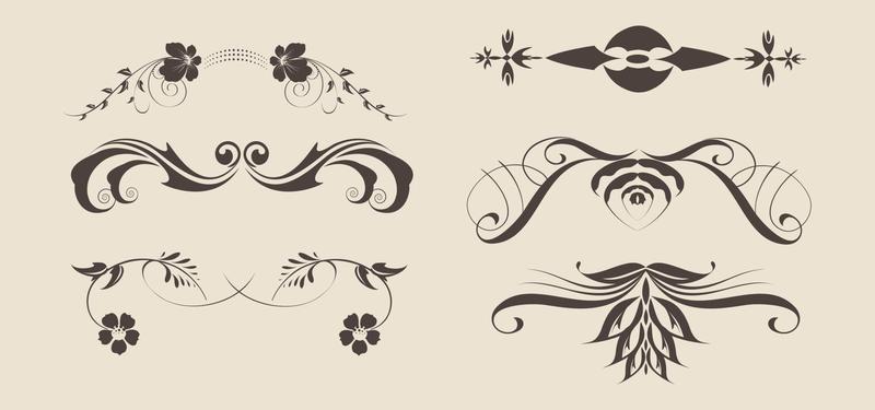 set of floral dividers