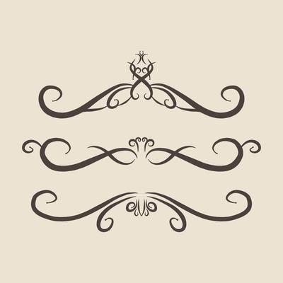 Set of decorative dividers and design elements vector