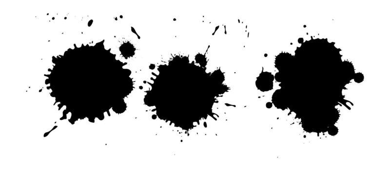 Grunge ink blots vector illustration