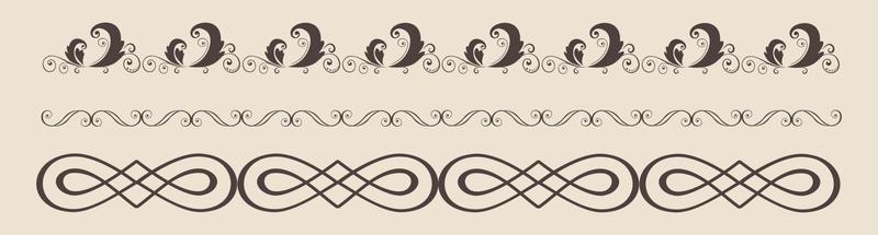 Set of borders vector illustration