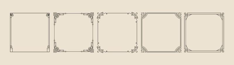 Decorative frames. Retro ornamental frame