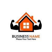 Strong Home logo template illustration. suitable for real estate, web, building, company. media etc vector