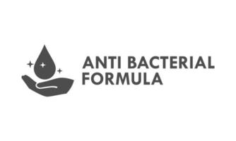 Anti bacterial formula logo design template illustration vector