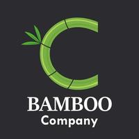 Letter c bamboo logo template illustration. Suitable for your business. vector