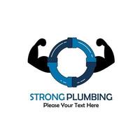 Strong plumbing logo template illustration. suitable for plumbing shop etc vector