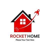 Rocket home logo design template illustration. suitable for development, company, web, etc vector