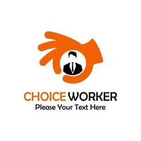 Choice worker logo design template illustration vector