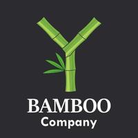 ilustración de plantilla de logotipo de bambú de letra y. adecuado para su negocio. vector